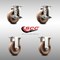 Service Caster 4 Inch 316SS High Temp Glass Filled Nylon Top Plate Caster Brake 2 Rigid, 2PK SCC-SS31620S414-GFNSHT-TLB-2-R-2 - alternate 2
